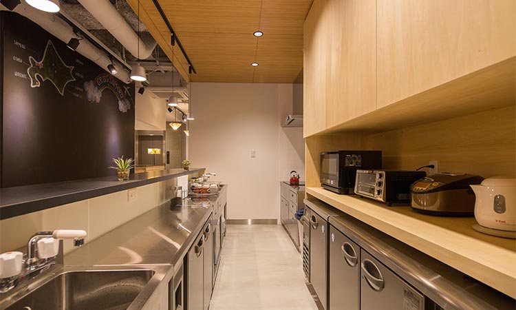 Shared kitchen on the 2nd floor